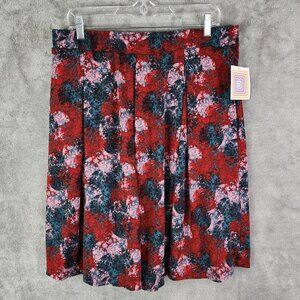 Womens Lularoe Floral Simply Comfortable Skirt Pockets Flared Size 2XL